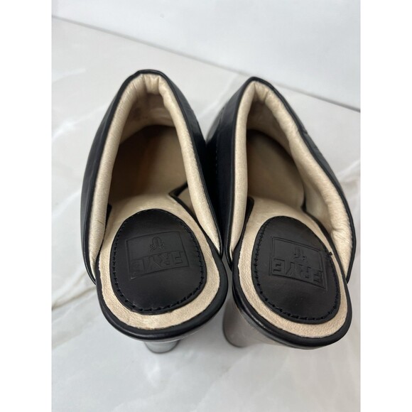 Frye Natasha Leather High Heels Pumps Clogs Black Sz 7 M Slip On Shoes Platform - Picture 8 of 10